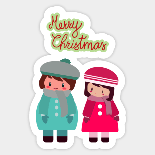 Couple Christmas Whishes Sticker